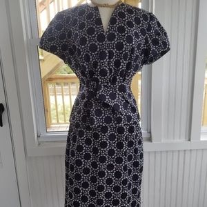 2 Piece Isabella Suit Navy Pattern